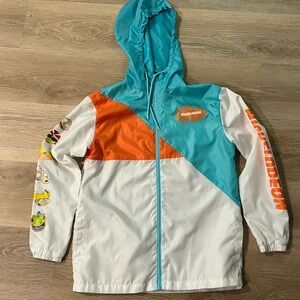 Vintage Retro Nickelodeon 90s throwback Colorblock Windbreaker Jacket men small